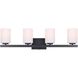 Jae 4 Light 31 inch Matte Black Vanity Light Wall Light