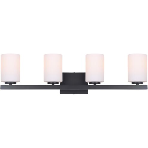 Jae 4 Light 31 inch Matte Black Vanity Light Wall Light