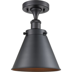 Ballston Appalachian LED 7 inch Matte Black Semi-Flush Mount Ceiling Light, Ballston