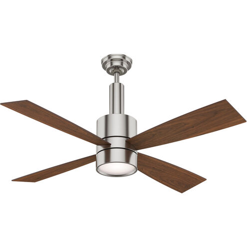 Bullet 54 inch Brushed Nickel with Walnut, Burnt Walnut Blades Ceiling Fan