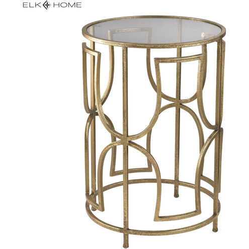 Modern Forms 14 inch Antique Gold with Clear Accent Table