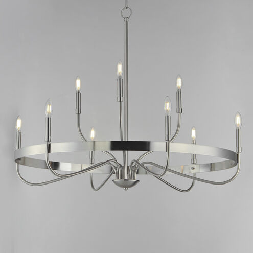 Frankie 9 Light 39.75 inch Satin Nickel Single-Tier Chandelier Ceiling Light