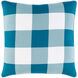 Buffalo Plaid 20 X 20 inch Aqua/White Pillow Kit, Square