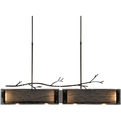 Ironwood LED 44.4 inch Gilded Brass Linear Pendant Ceiling Light in 3000K LED, Smoke Granite
