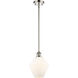 Ballston Cindyrella 1 Light 8 inch Polished Nickel Mini Pendant Ceiling Light in Incandescent, Matte White Glass