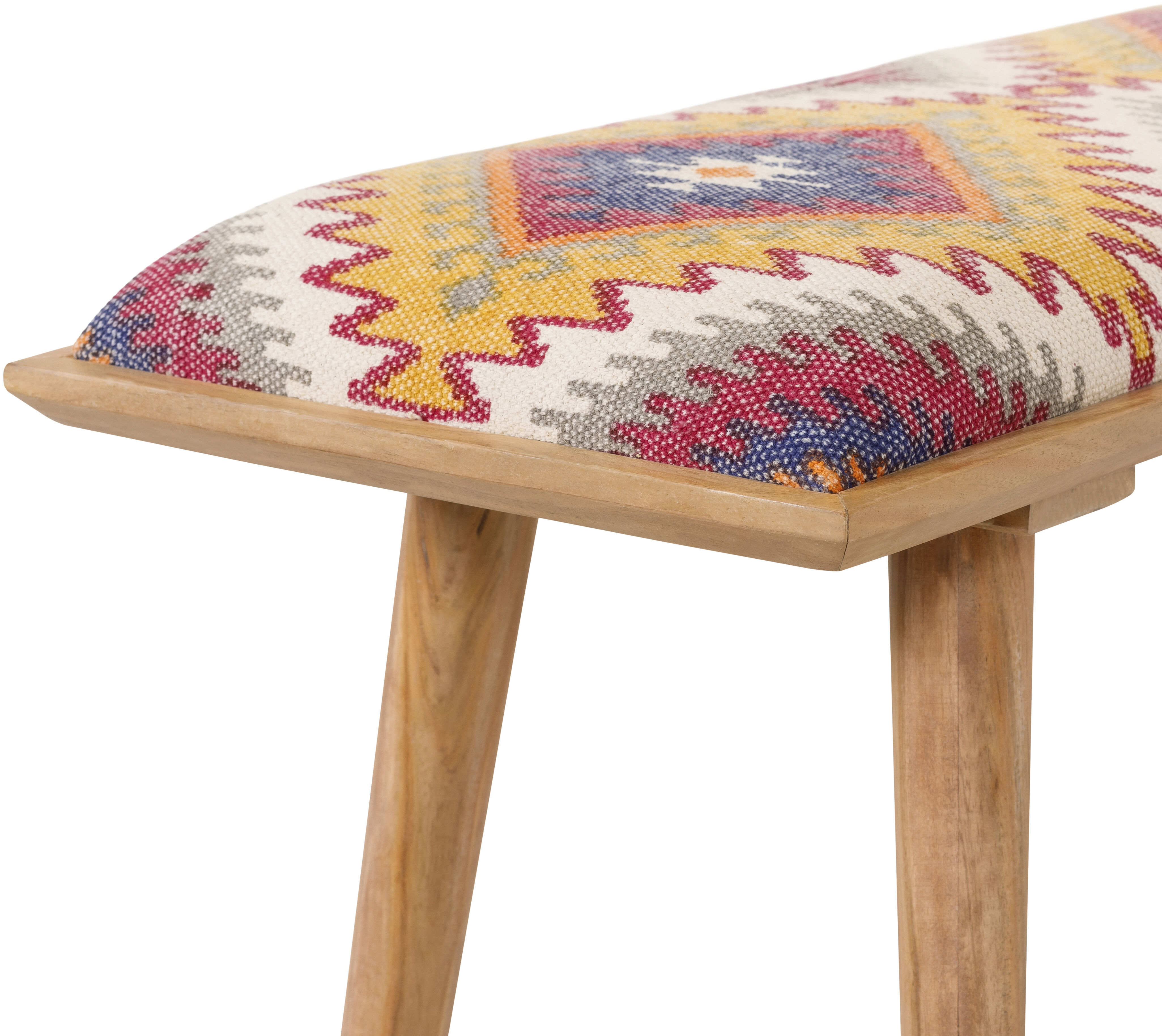 Aegeus Navy Upholstered Bench