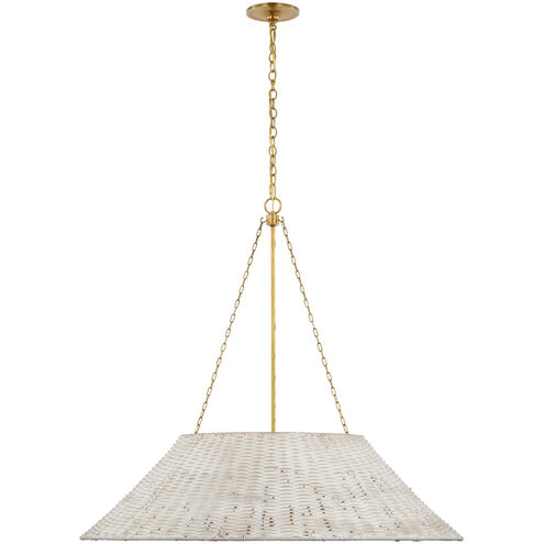 Marie Flanigan Corinne LED 36.25 inch Soft Brass Woven Hanging Shade Ceiling Light, Extra Large