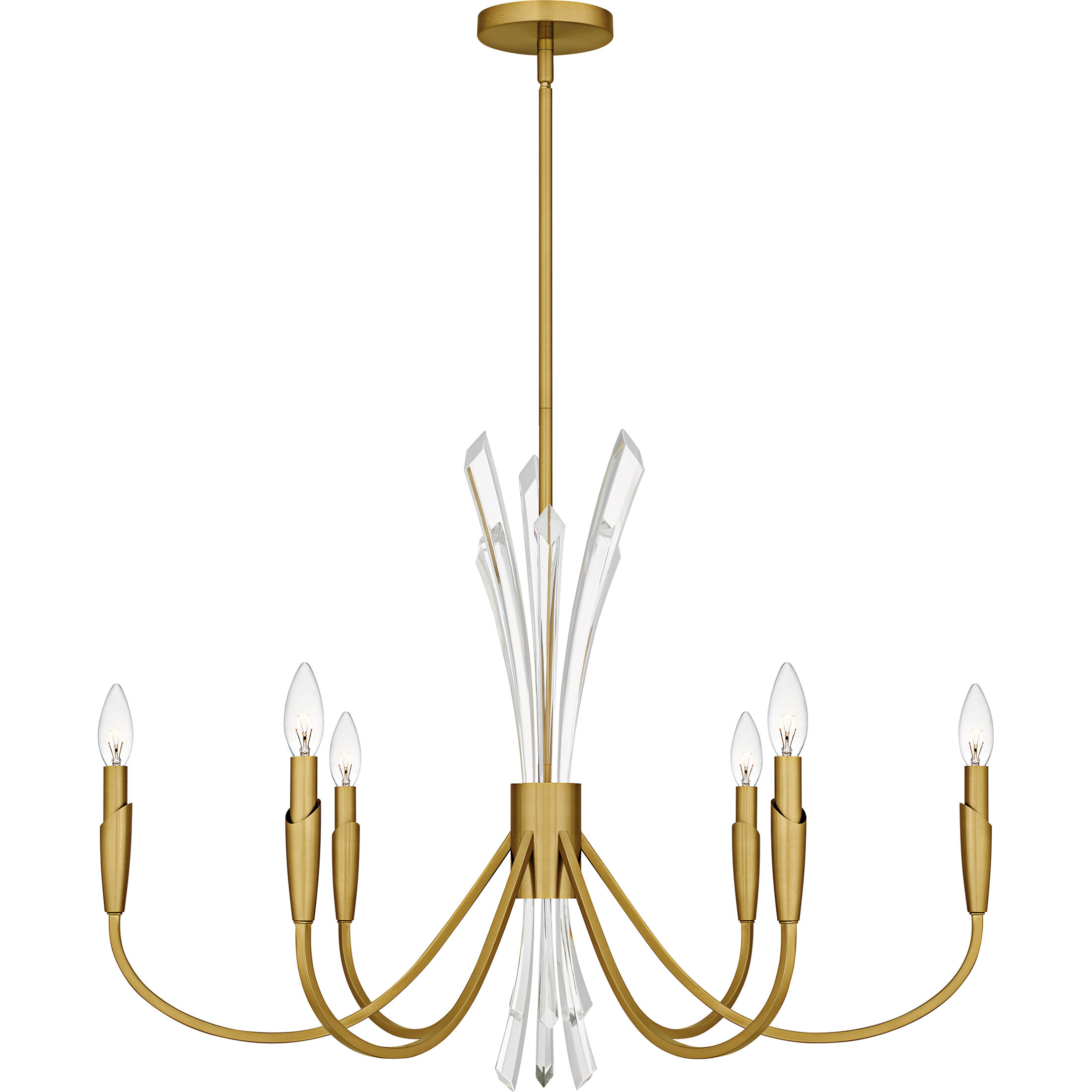 Cecily 6 Light 32 inch Brushed Gold Chandelier Ceiling Light