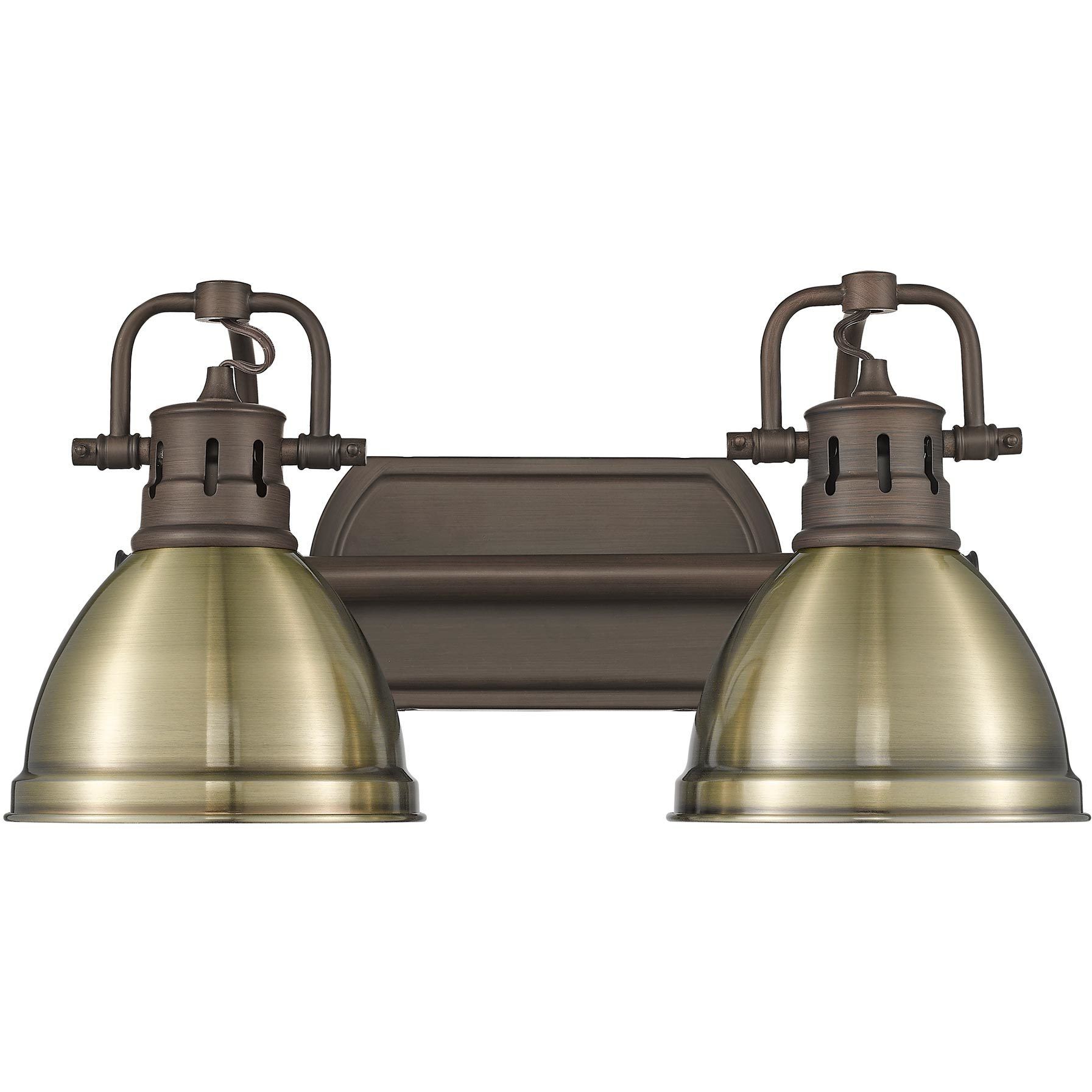 Yep Duncan Vanity Wall Light in Rubbed Bronze, Aged Brass
