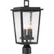 Cantebury 4 Light 20 inch Coal/Gold Outdoor Post Mount Lantern, Great Outdoors