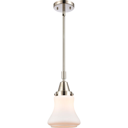 Franklin Restoration Bellmont 1 Light 7 inch Polished Nickel Mini Pendant Ceiling Light in Matte White Glass