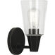 Wheatley 1 Light 5 inch Deep Patina Bronze Wall Sconce Wall Light in Clear Glass