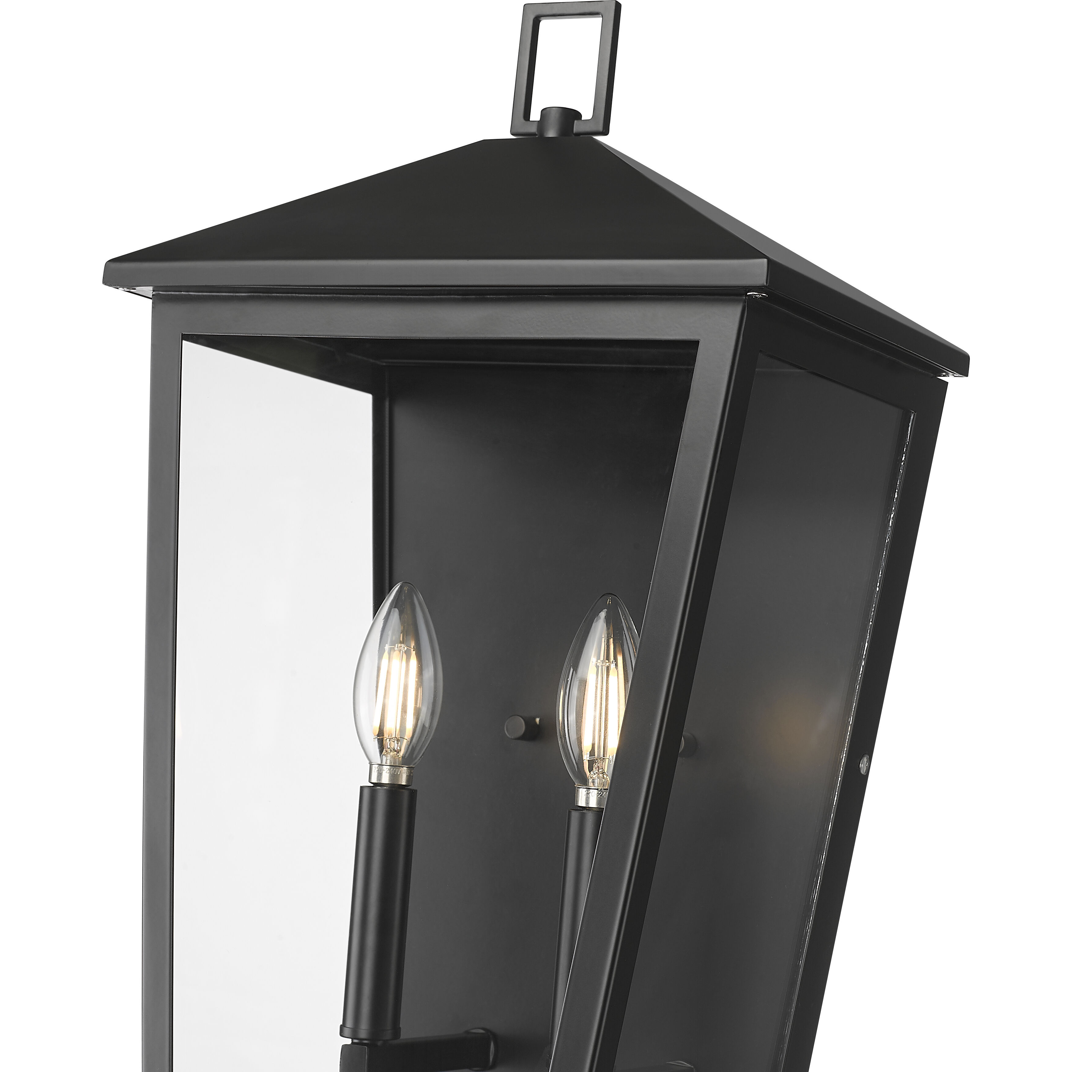Munger 2 Light 19.75 inch Powder Coated Black Outdoor Wall Sconce