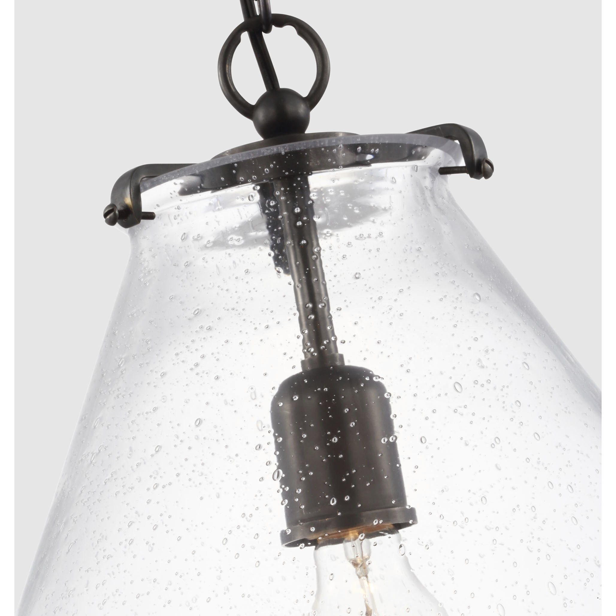 Thomas O'Brien Katie LED 20 inch Bronze Conical Pendant Ceiling Light, Large