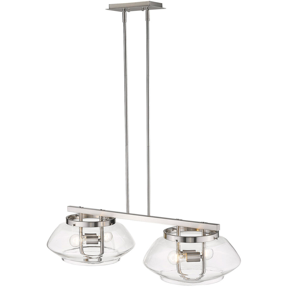 Garner 4 Light 38 inch Satin Nickel Island Pendant Ceiling Light