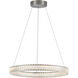 Chevron LED 23.62 inch Brushed Nickel Pendant Ceiling Light