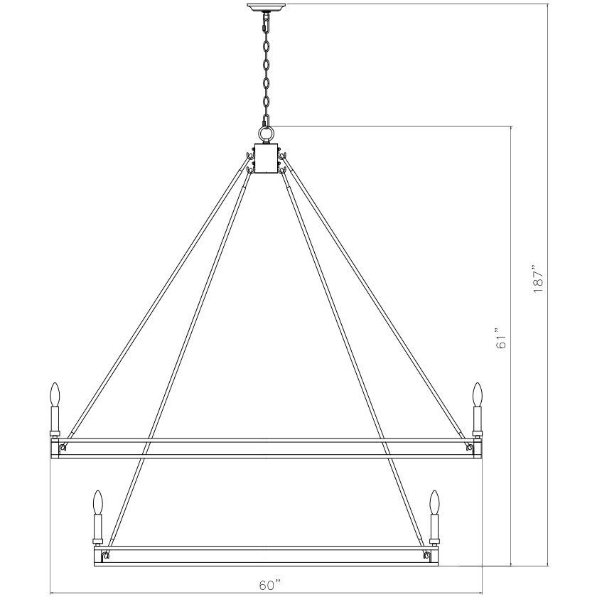 Dennison 28 Light 60 inch Matte Black Chandelier Ceiling Light