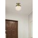 Eclipse 1 Light 12 inch Satin Gold Flush Mount Ceiling Light
