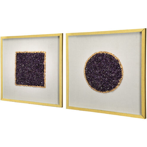 Lillian Purple and Gold Shadow Boxes