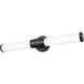 Warwick LED 25.25 inch Matte Black Bath Vanity Wall Light