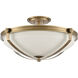 Connelly 4 Light 23 inch Natural Brass Semi Flush Mount Ceiling Light
