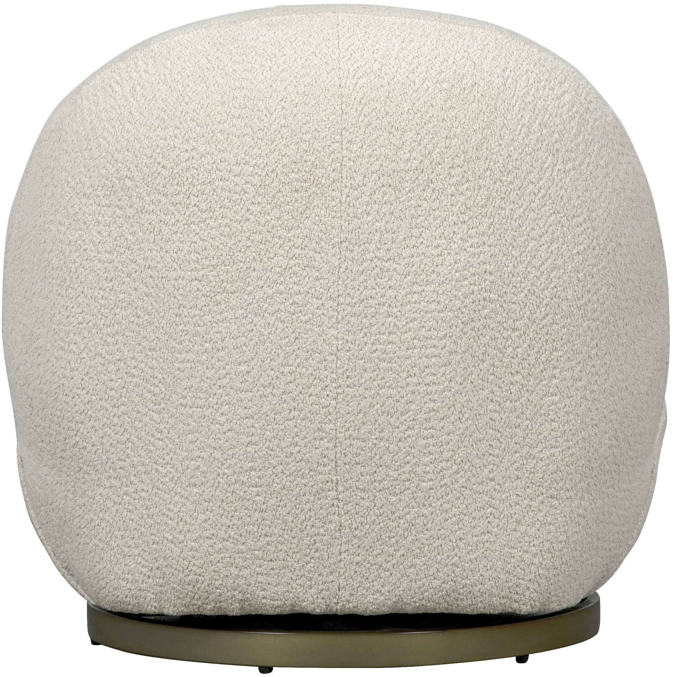 Artemis Antique Brass and Off White fabric Occasional Chair