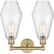 Cindyrella 2 Light 16 inch Brushed Brass Bath Vanity Light Wall Light in Seedy