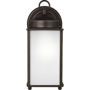 New Castle 1 Light 10.25 inch Antique Bronze Outdoor Wall Lantern, Large