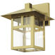 Crestlake 1 Light 11.5 inch Satin Gold Outdoor Wall Lantern