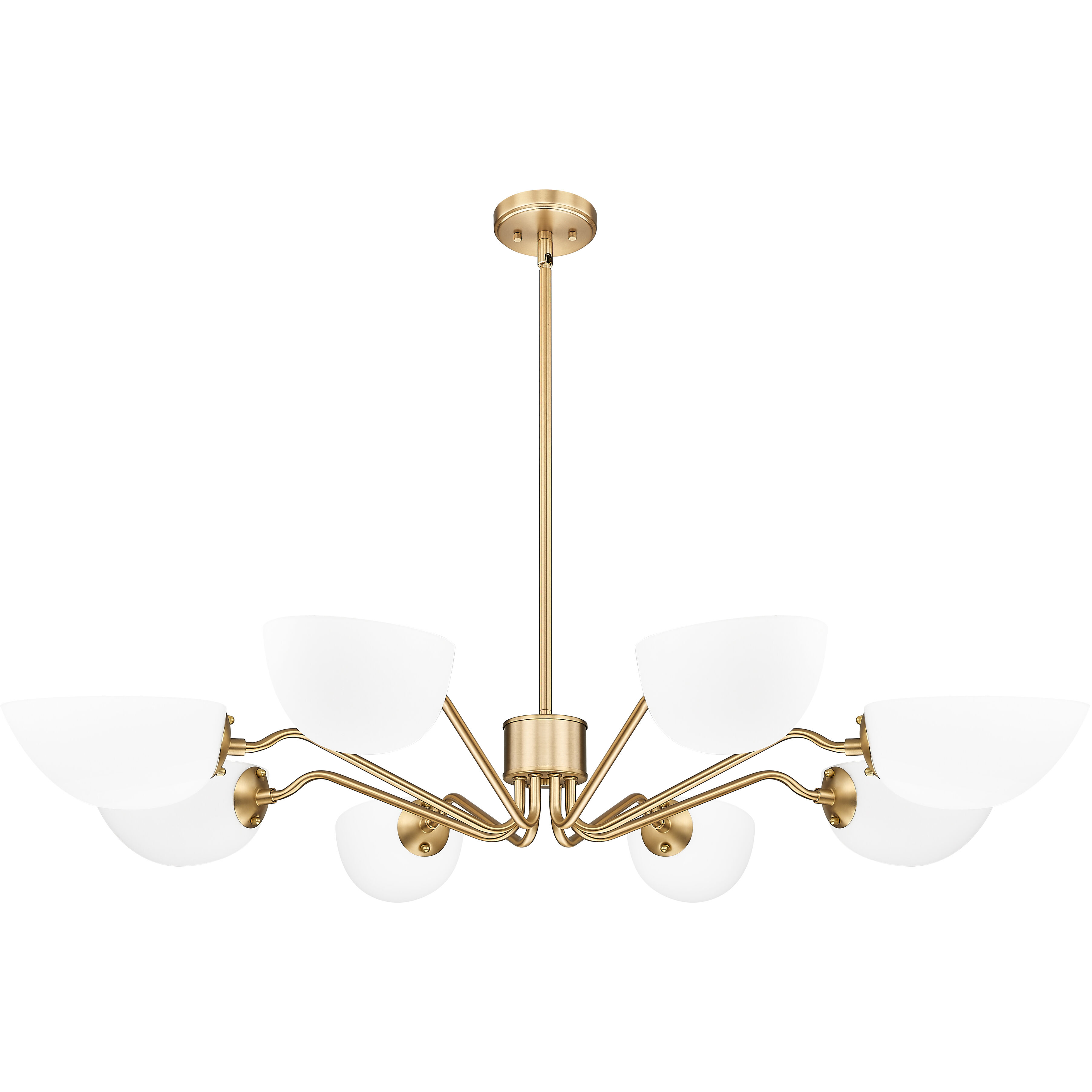 Breton 8 Light 46 inch Modern Gold Chandelier Ceiling Light