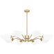 Breton 8 Light 46 inch Modern Gold Chandelier Ceiling Light