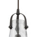 Hand Formed Glass 1 Light 8 inch Oil Rubbed Bronze Mini Pendant Ceiling Light