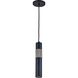 Passwell 1 Light 2.25 inch Matte Black with Satin Chrome Pendant Ceiling Light in Matte Black and Satin Chrome