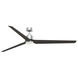 TriAire Custom 84 inch Silver with Dark Walnut Blades Indoor/Outdoor Smart Ceiling Fan, Kit