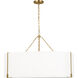 Thom Filicia Bergen 4 Light 36.25 inch Burnished Brass Pendant Ceiling Light