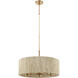 Abaca 5 Light 24 inch Satin Brass Chandelier Ceiling Light
