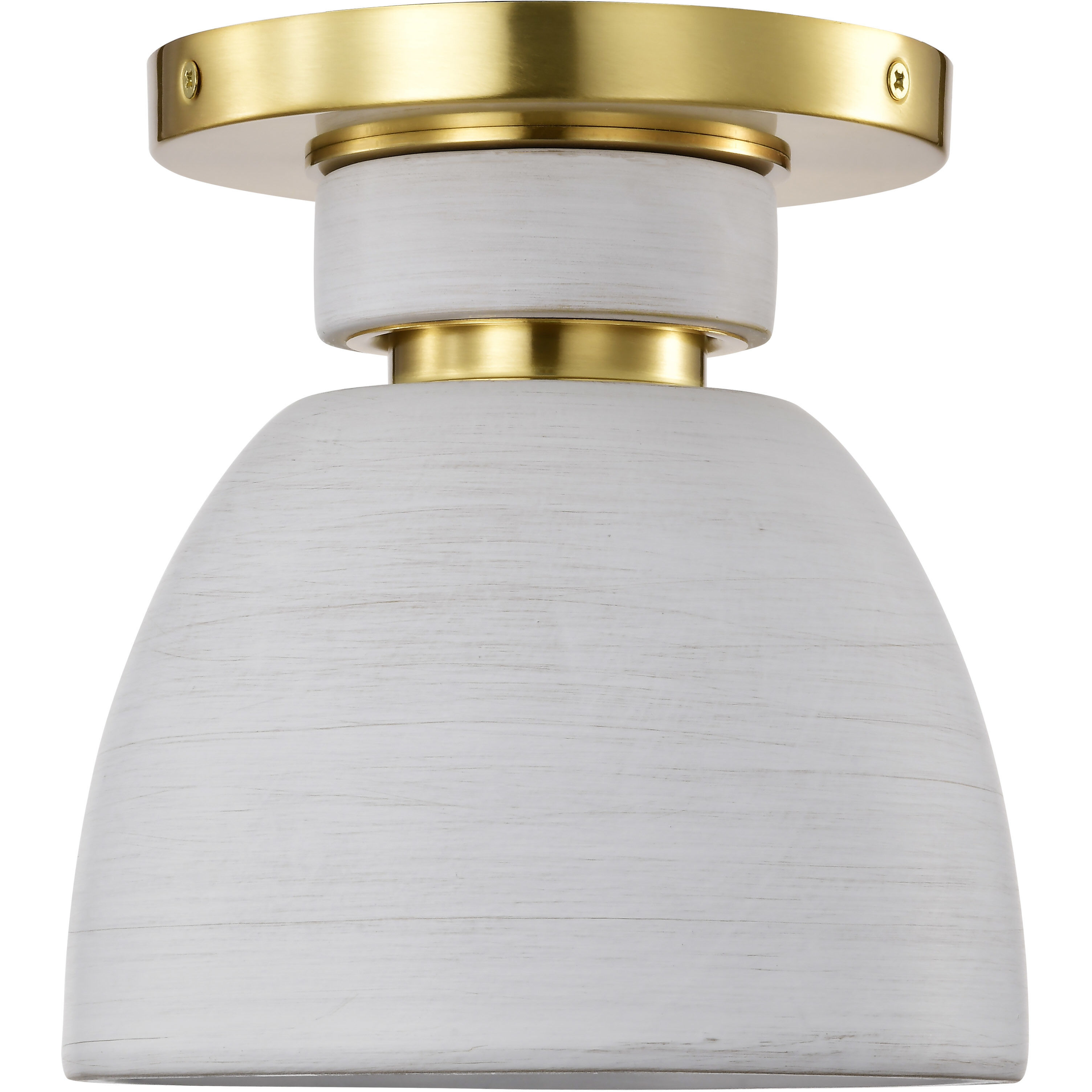 Collins 7.5 inch Brushed Brass Flush Mount Ceiling Light