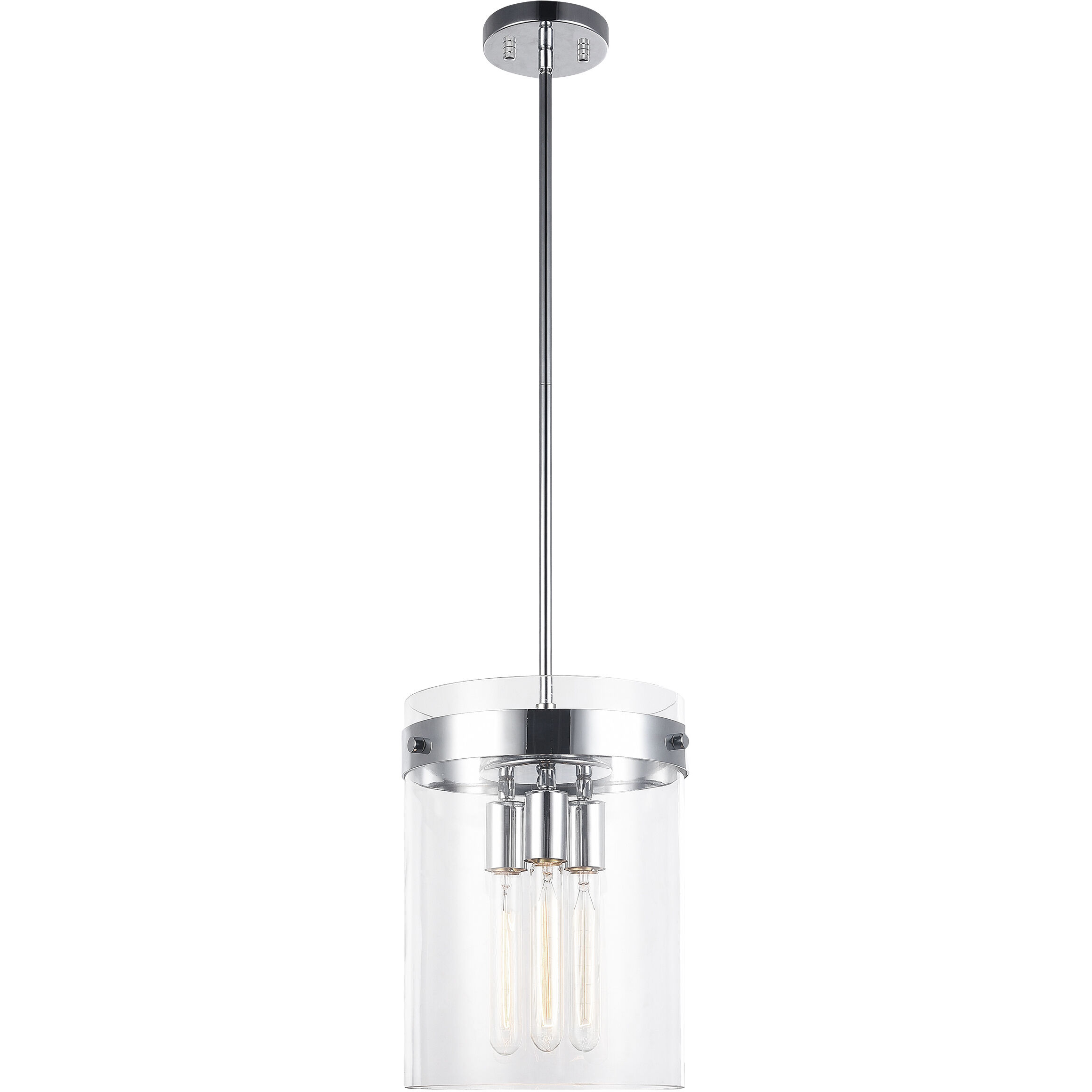 Zale 3 Light 11 inch Chrome Pendant Ceiling Light