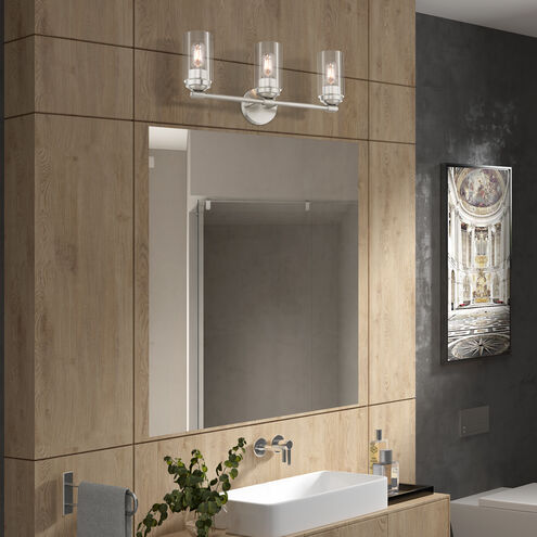 Whittier 3 Light 22 inch Brushed Nickel Vanity Sconce Wall Light