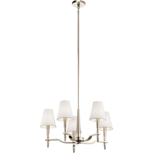 Kinsey 5 Light 27 inch Polished Nickel Chandelier 1 Tier Medium Ceiling Light, Medium