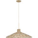 Hilton Head 5 Light 26.25 inch French Gold with Natural Seagrass Pendant Ceiling Light