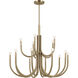 Odensa LED 40.25 inch Champagne Bronze Chandelier Ceiling Light in Brushed Gold and Champagne Bronze