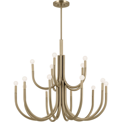 Odensa LED 40.25 inch Champagne Bronze Chandelier Ceiling Light in Brushed Gold and Champagne Bronze