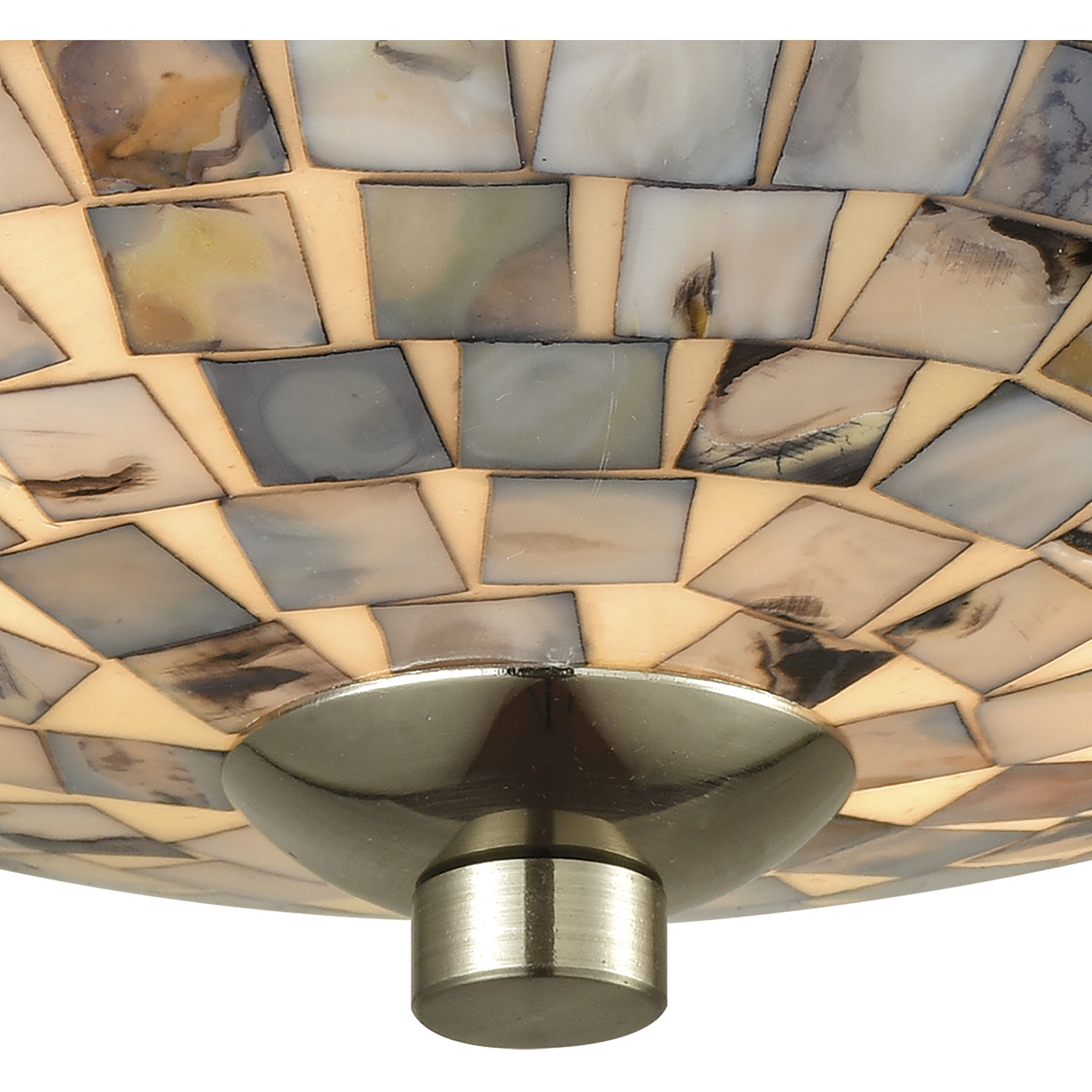 Capiz flush mount ceiling light outlet