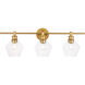 Rochester 3 Light 28 inch Brass Wall sconce Wall Light