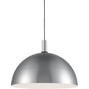 Archibald 1 Light 23.63 inch Brushed Nickel With Black Detail Pendant Ceiling Light
