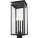 Nova 4 Light 26.75 inch Black Outdoor Post Mount Fixture