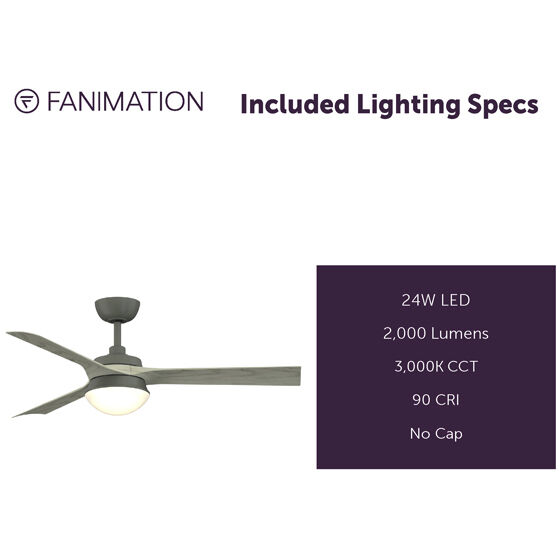 Barlow 52 inch Brushed Satin Brass with Matte White Blades Fan-Uni