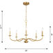 Abells 5 Light 28 inch Satin Brass Chandelier Ceiling Light