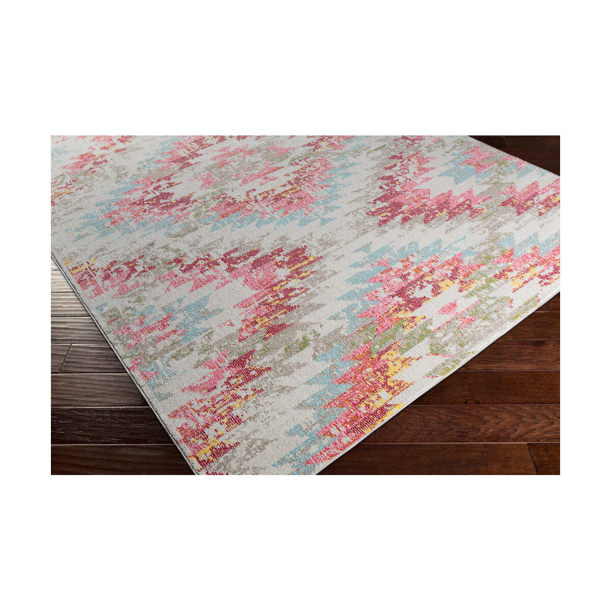 Anika 35 X 24 inch White/Beige/Charcoal/Aqua/Bright Pink/Bright Red Rugs, Polypropylene